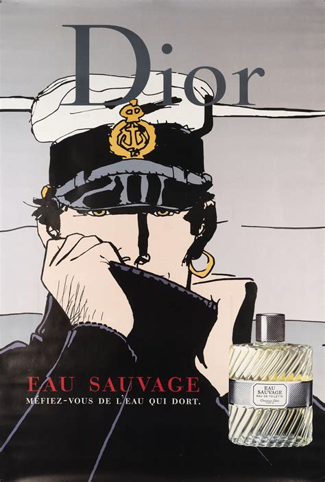 publicité dior affiche|Affiche ancienne – Dior, Eau Sauvage, Méfiez.